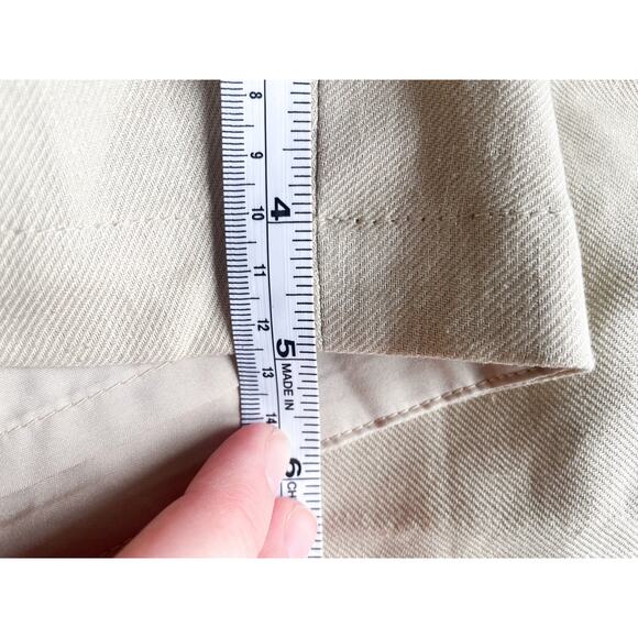 Women's J.Crew Tan Linen Blend Trouser Shorts Size 12 - Picture 5 of 8